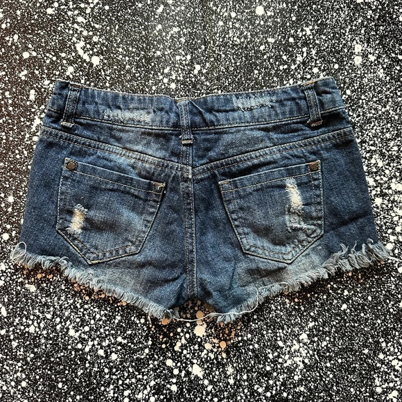 Something Trickie Jean Shorts Sz 1 - Picture 3 of 4
